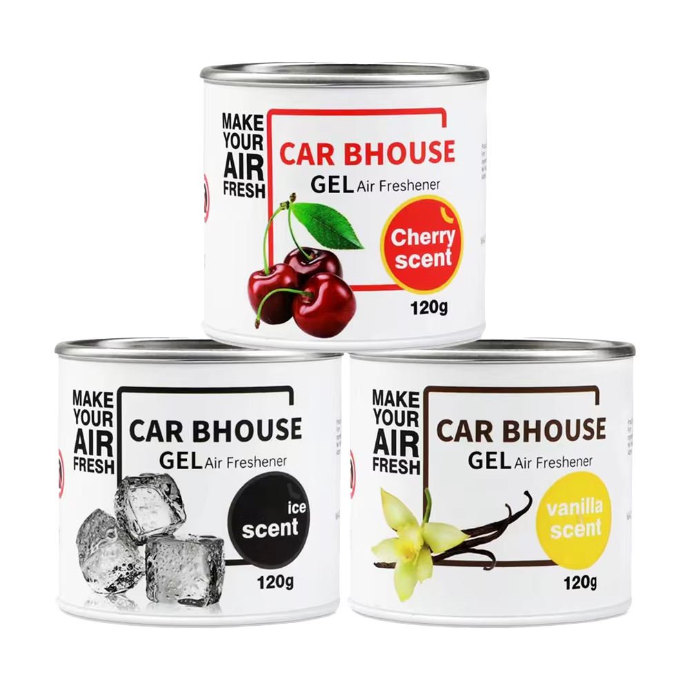 Factory Outlet Car Bhouse Solid Gel Car Air Freshener — Cherry, Strawberry, Vanilla